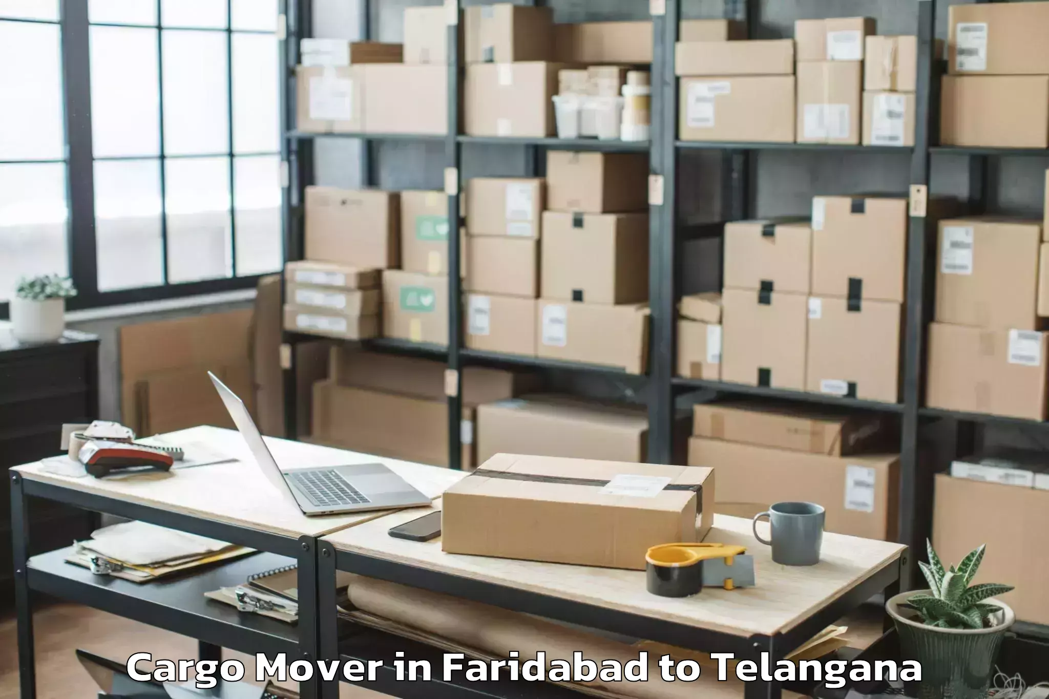 Book Faridabad to Bellampalli Cargo Mover